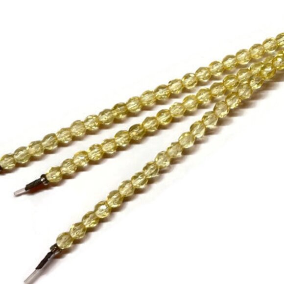 As Low as $2 Pale Yellow Transparent Faceted Czech Round Beads 4mm (40) - Picture 3 of 3